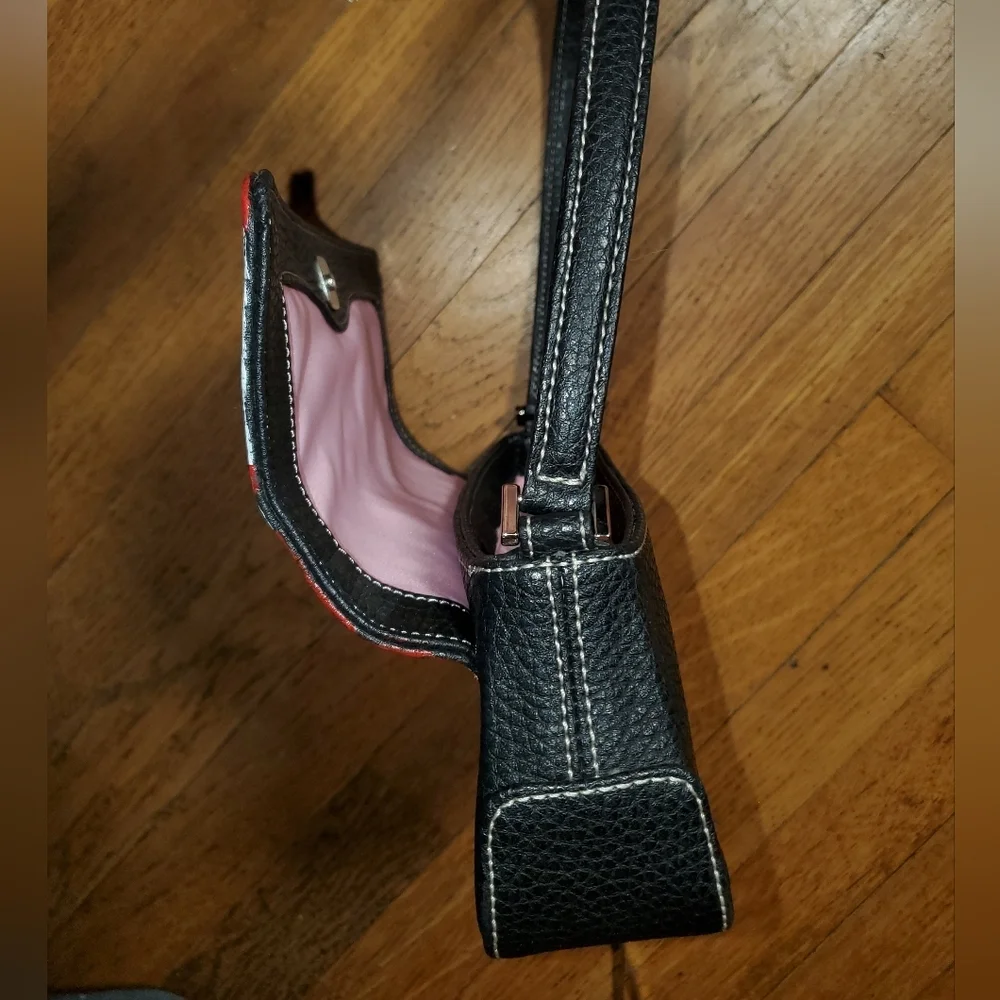 Liz Claiborne Red and Black Shoulder Bag